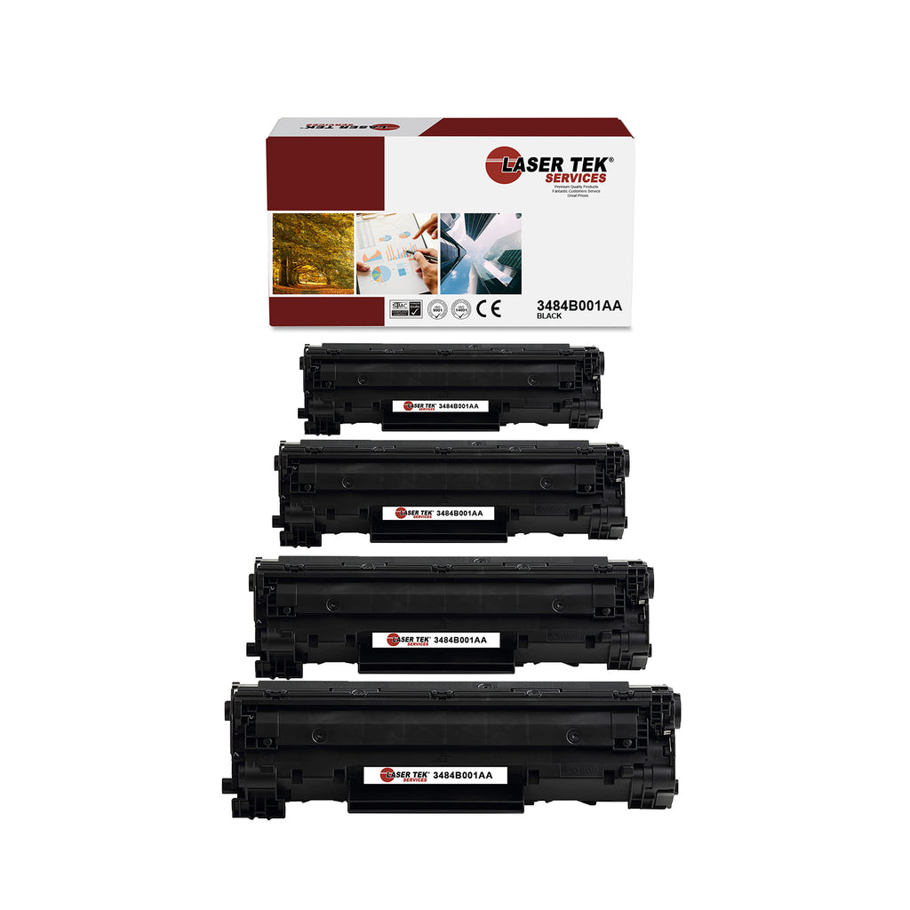 4 PACK CANON 125 (3484B001AA) CRG-125 REMANUFACTURED TONER CARTRIDGE REPLACEMENT COMPATIBLE WITH CANON LBP6000 MF3010