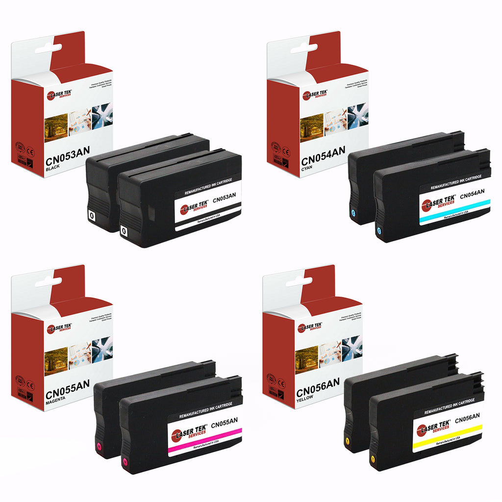 8 PACK HP 932XL 933XL REMANUFACTURED INK CARTRIDGE COMPATIBLE WITH OFFICEJET 6100 6600 6700 7110 EPRINTER 7610 7612 (BLACK, CYAN, MAGENTA, YELLOW)