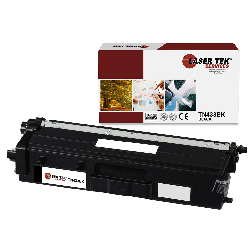 2 Pack Brother TN-433 Black Compatible Toner Cartridge | Laser Tek Services