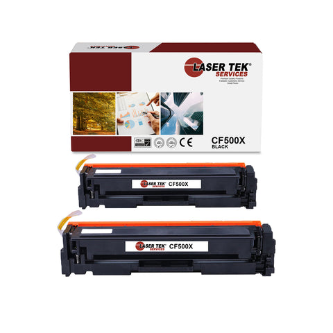 2 Pack HP 202X CF500X Black Compatible High Yield Toner Cartridge | Laser Tek Services