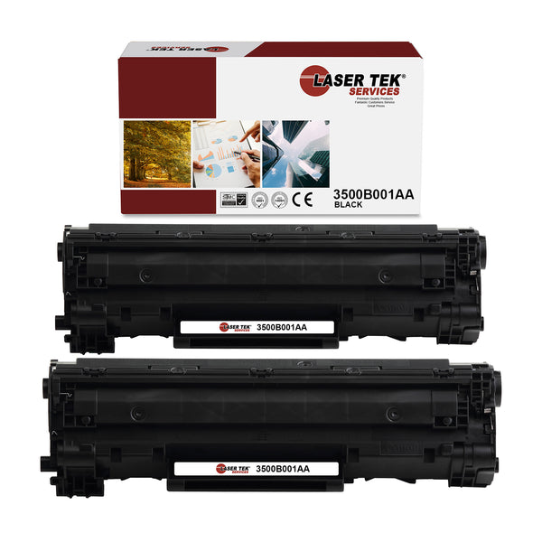 2 PACK CANON 128 BLACK REMANUFACTURED TONER CARTRIDGE - Laser Tek Service