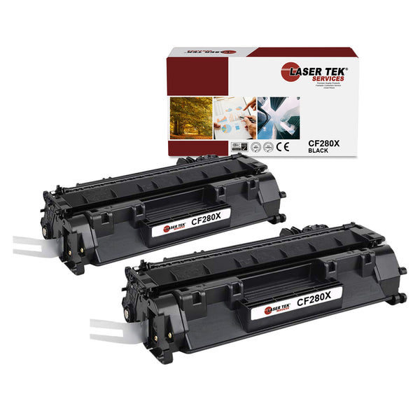 2 PACK HP 80X CF280X COMPATIBLE TONER CARTRIDGE - Laser Tek Services Image 1