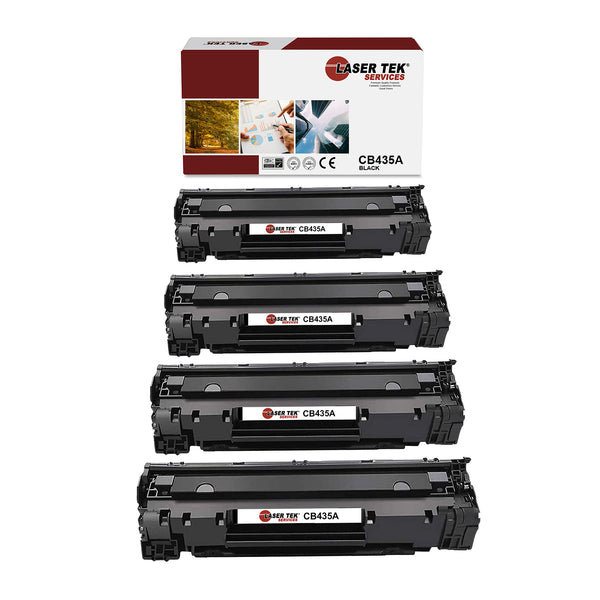 4 Pack HP 35A CB435A Black Compatible Toner Cartridge | Laser Tek Services