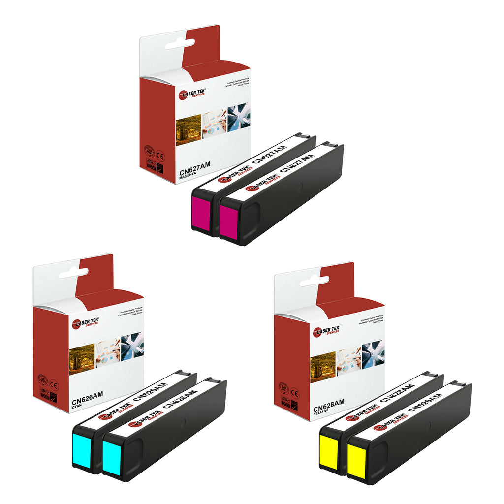 6 Pack Compatible HP 971XL Replacement Ink Cartridges for the HP OfficeJet Pro X451dn (2 Cyan, 2 Magenta, 2 Yellow)