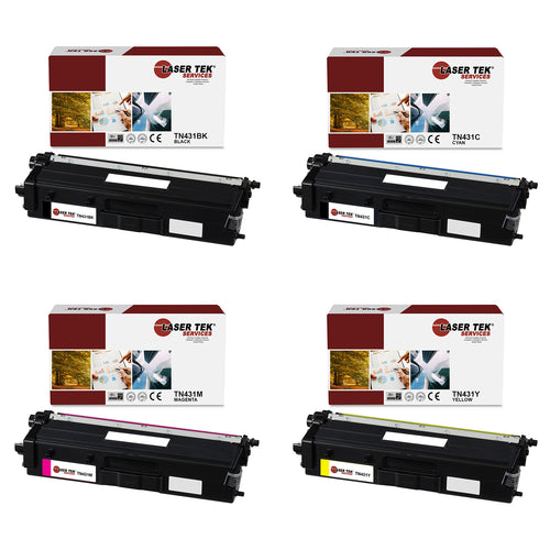 4 Pack Brother TN-431 BCYM Compatible Toner Cartridge | Laser Tek Services
