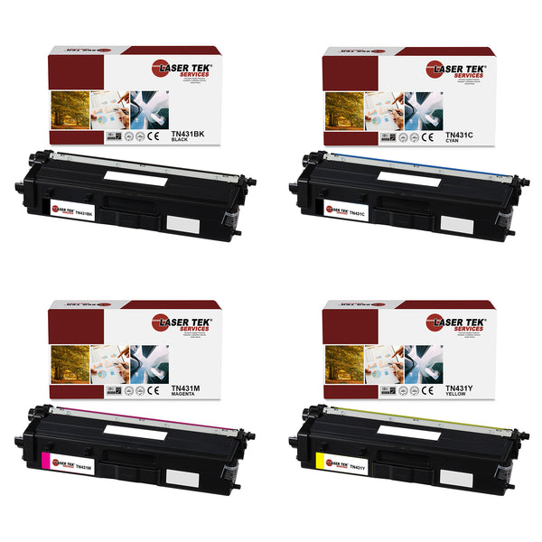4 Pack Brother TN-431 BCYM Compatible Toner Cartridge | Laser Tek Services
