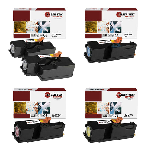 Dell 332-0339 332-0400 332-0401 332-0402 Toner Cartridges 5 Pack - Laser Tek Services