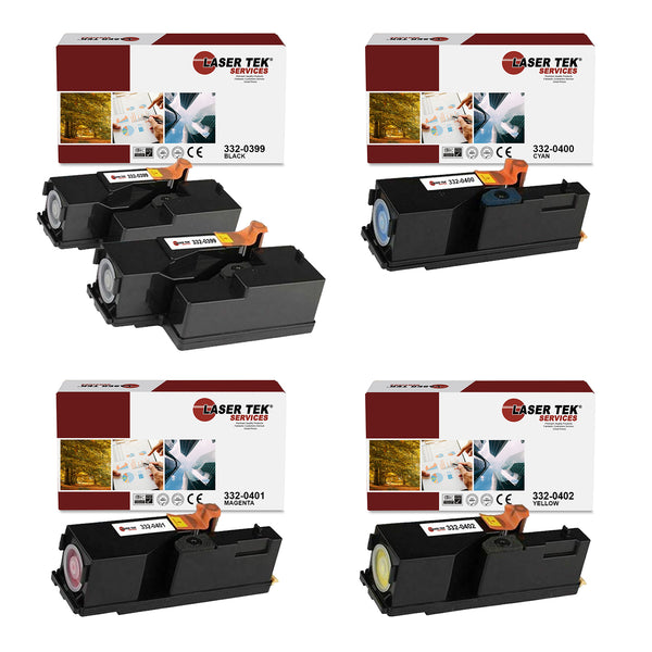 Dell 332-0339 332-0400 332-0401 332-0402 Toner Cartridges 5 Pack - Laser Tek Services