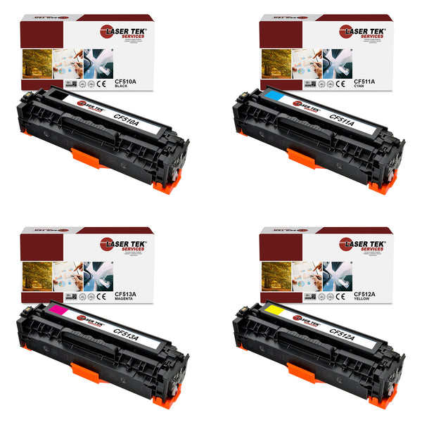 4 Pack HP 204A CF510A CF511A CF512A CF513A Compatible Toner Cartridge | Laser Tek Services