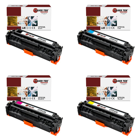 4 Pack HP 204A CF510A CF511A CF512A CF513A Compatible Toner Cartridge | Laser Tek Services