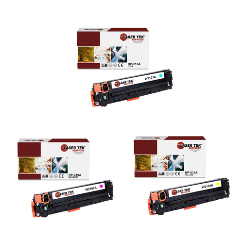 3 Pack HP 210A CYM Compatible Toner Cartridge