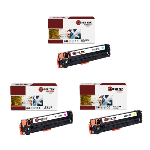 3 Pack HP 210X CYM HY Compatible Toner Cartridge