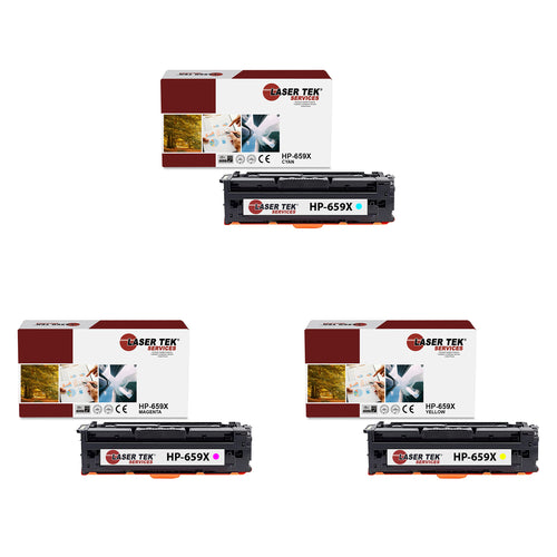 3 Pack HP 659X CYM HY Compatible Toner Cartridge