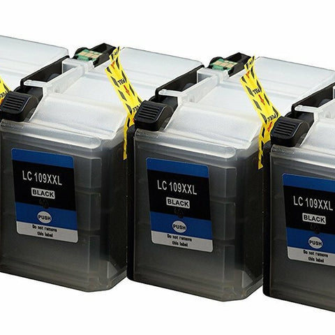 4 Pack Black Compatible Brother LC109BK HIGH YIELD Replacement Ink Cartridges for the Brother MFC-J6520DW, MFC-J6720DW, MFC-J6920DW