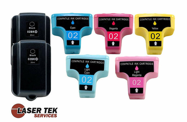 HP 02 INK CARTRIDGE 6 PACK - LASER TEK SERVICES