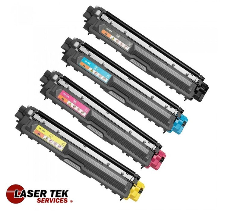 4PK Brother TN221 TN225 CMYK Set High Yield Laser Toner Cartridges - Laser  Tek Services