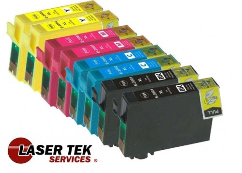 8 PACK EPSON T200XL T200-XL REMANUFACTURED INK CARTRIDGE COMPATIBLE WITH EXPRESSION XP-200 300 400 410, WORKFORCE WF-2520 2530 2540 (BLACK, CYAN, MAGENTA, YELLOW)