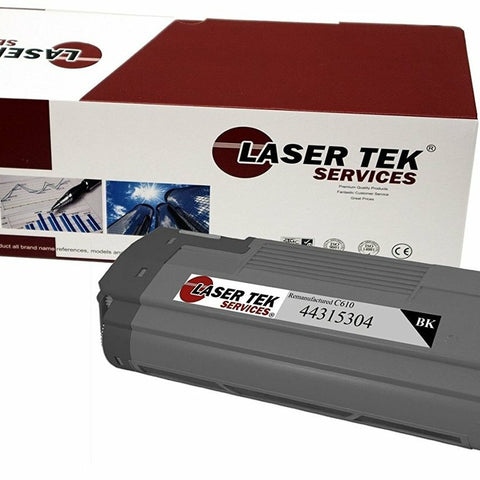 1 Pack Black Compatible C610 Toner Cartridge Replacement for the Okidata 44315304