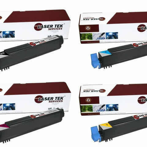 4 Pack Compatible C9650 Toner Cartridge Replacements for the Okidata 42918984, 42918983, 42918982, 42918981. (Black, Cyan, Magenta, Yellow)