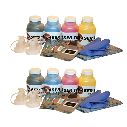 Samsung CLP-320 CLP-325 CLX-3185 Toner Refill Kit 8 Pack - Laser Tek Services