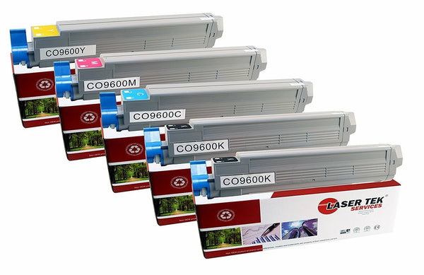 Okidata 42918904 42918903 42918902 42918901 Toner Cartridge 5 Pack - Laser Tek Services