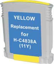 HP C4838A #11 YELLOW REMANUFACTURED INK CARTRIDGE