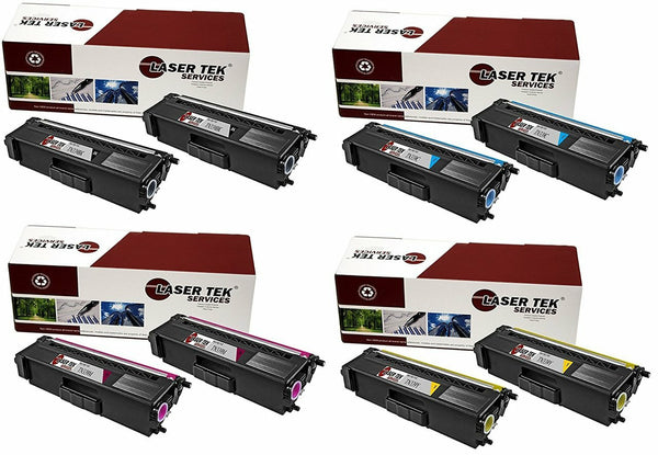 8 Pack Compatible Brother TN339 Replacement Cartridges for the Brother HL-L9200CDW, HL-L9200CDWT, MFC-L9550CDWT, and MFC-L9550CDW (2 Black, 2 Cyan, 2 Magenta, 2 Yellow)