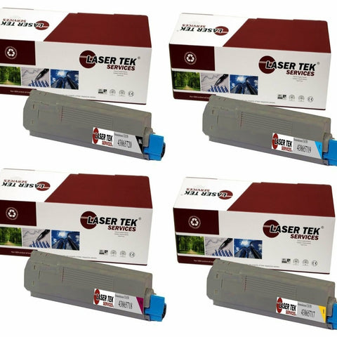 Okidata C6150 Toner Cartridges 4 Pack - Laser Tek Services