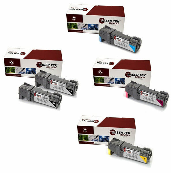 5 Pack Compatible Phaser 6500 Toner Cartridge Replacements for the Xerox 106R01597, 106R01594, 106R01595, 106R01596. (2x Black, Cyan, Magenta, Yellow)