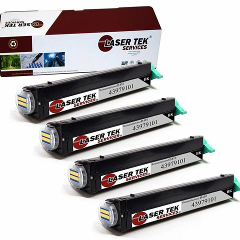 Okidata 43979101 Black Toner Cartridges 4 Pack - Laser Tek Services