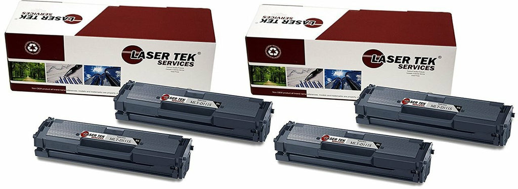 4 Pack Black Compatible Samsung MLT-D111S High Yield Replacement Toner Cartridges for the Samsung Xpress M2020W, Xpress M2070FW