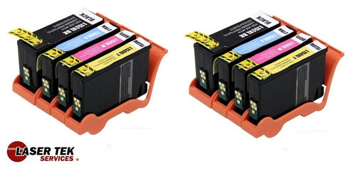 COMPATIBLE LEXMARK 150XL 8-SET HIGH YIELD INK CARTRIDGES: 2BK, 2C, 2M, 2Y