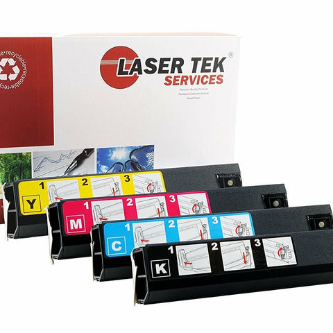 4 Pack Compatible C7100 Toner Cartridge Replacements for the Okidata 41963004, 41963003, 41963002, 41963001. (Black, Cyan, Magenta, Yellow)