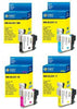 BROTHER LC61 LC-61 4 PACK REMANUFACTURED INK CARTRIDGES