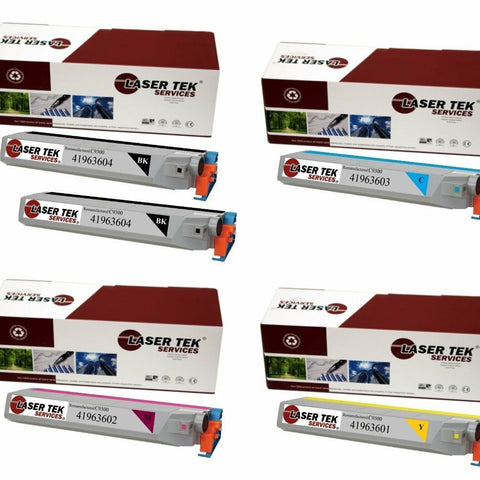 5 Pack Compatible Okidata C9300 (Type C5) High Yield Replacement Toner Cartridges for the Oki C9300, Oki C9300dxn, C9300n, C9500, C9500dxn