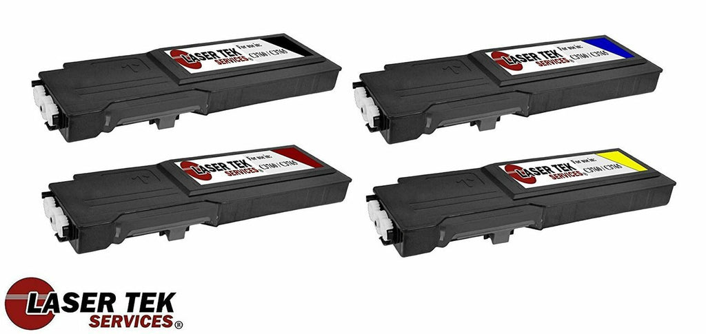 4 Pack Compatible Dell 3760 / 3765 Replacement Toner Cartridges. Contains 1K (331-8429), 1C (331-8432), 1M (331-8431), 1Y (331-8430)