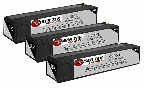 3 Pack Black Compatible 970XL High Yield Replacement Ink Cartridges for the HP OfficeJet Pro X451dn