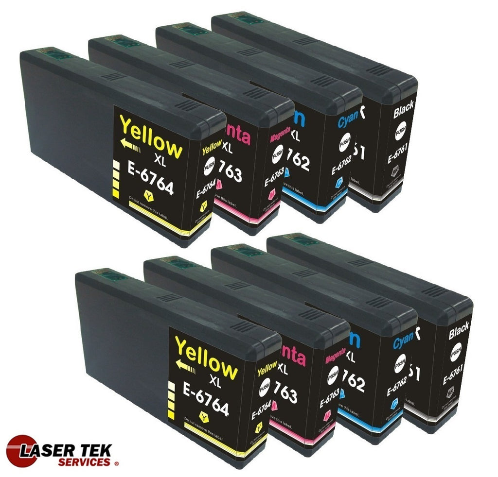 Epson T676XL T676XL120 T676XL220 T676XL320 T676XL420 Ink Cartridges 8 Pack - Laser Tek Services