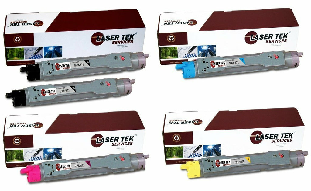 5 Pack Compatible Phaser 6250 Toner Cartridge Replacements for the Xerox 106R00675, 106R00672, 106R00673, 106R00674. (2x Black, Cyan, Magenta, Yellow)