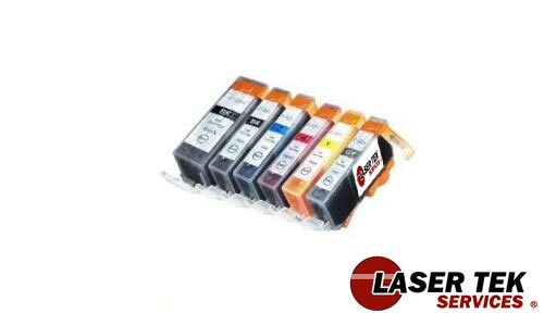 6 NEW INK WITH CHIP FOR CANON PGI-220BK CLI221 B/C/M/Y/GRAY PIXMA MP980 MP9