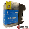 BROTHER LC105C (LC-105) COMPATIBLE SUPER HIGH YIELD CYAN INK CARTRIDGE