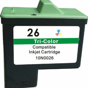 LEXMARK 10N0026 #26 TRI COLOR REMANUFACTURED INK CARTRIDGE
