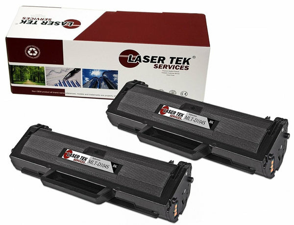 2 Pack Compatible Samsung MLT-D104S Black Replacement Toner Cartridges for the Samsung ML-1665, ML-1661, ML-1666, ML-1667, ML-1675, ML-1865W