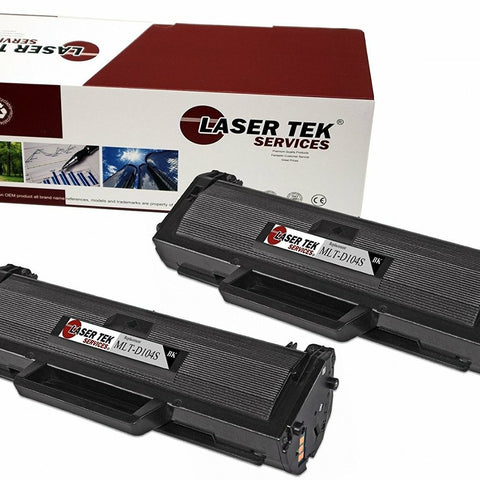 2 Pack Compatible Samsung MLT-D104S Black Replacement Toner Cartridges for the Samsung ML-1665, ML-1661, ML-1666, ML-1667, ML-1675, ML-1865W