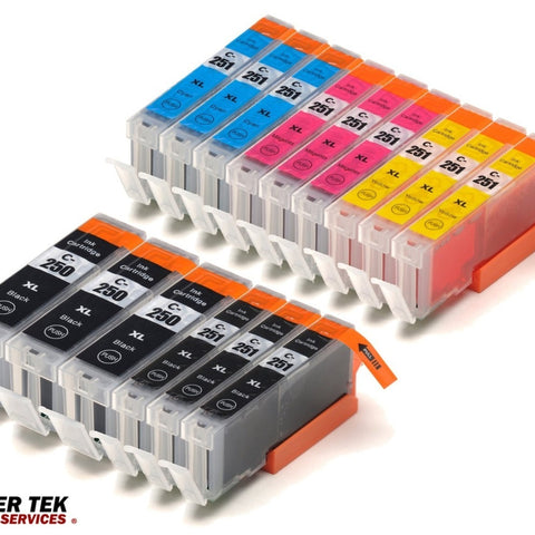 Canon PGI 250XL & CLI 251XL Ink Cartridges 15 Pack - Laser Tek Services