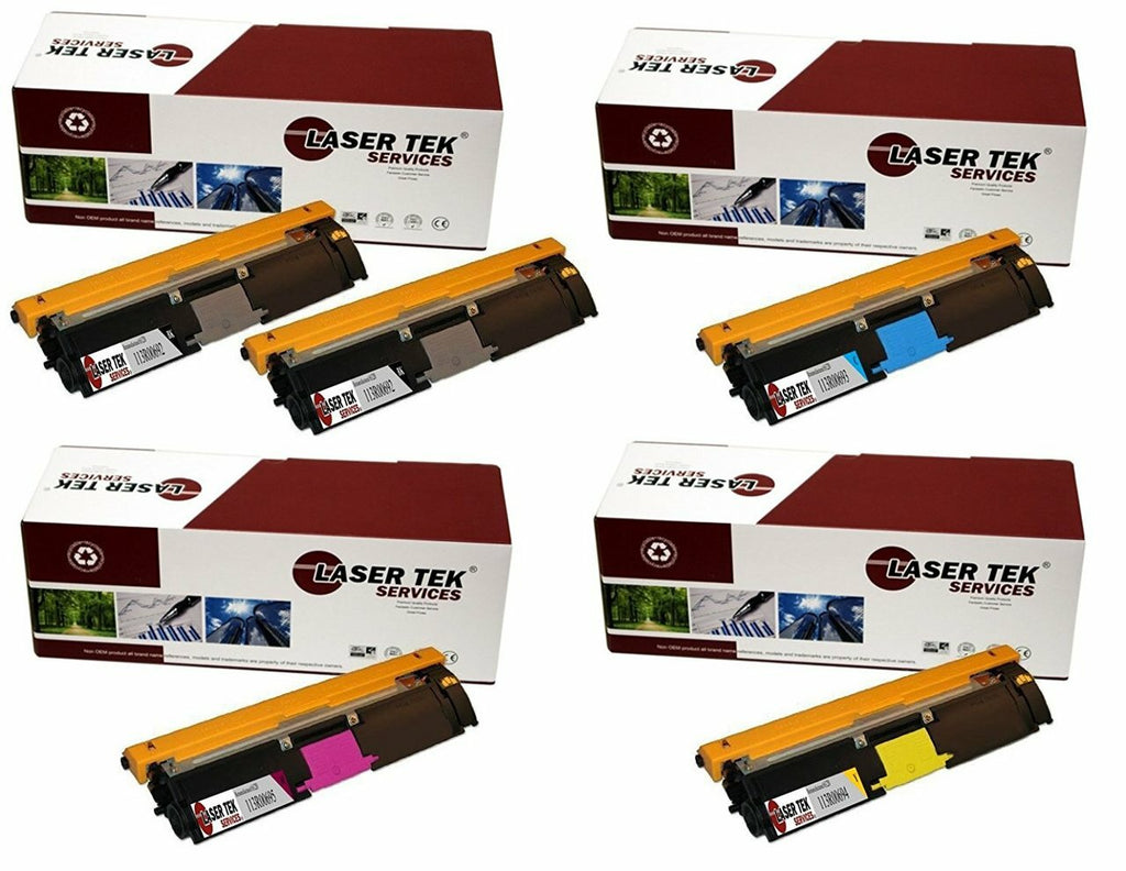 5 Pack Compatible Phaser 6115 / 6120 Toner Cartridge Replacements for the Xerox 113R00692, 113R00693, 113R00695, 113R00694 (2 Black, Cyan, Magenta, Yellow)