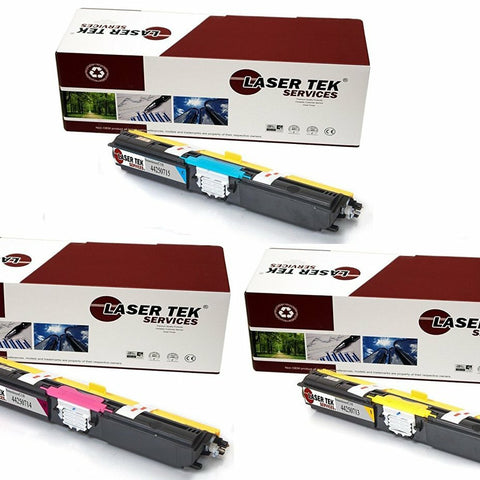 Okidata C110 44250715 44250714 44250713 Toner Cartridge 3 Pack - Laser Tek Services