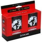 LEXMARK NO17 TWIN BLACK PRINT CARTRIDGE OEM