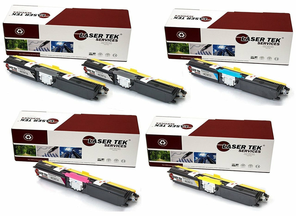 Okidata 44250716 44250715 44250714 44250713 Toner Cartridge 5 Pack - Laser Tek Services