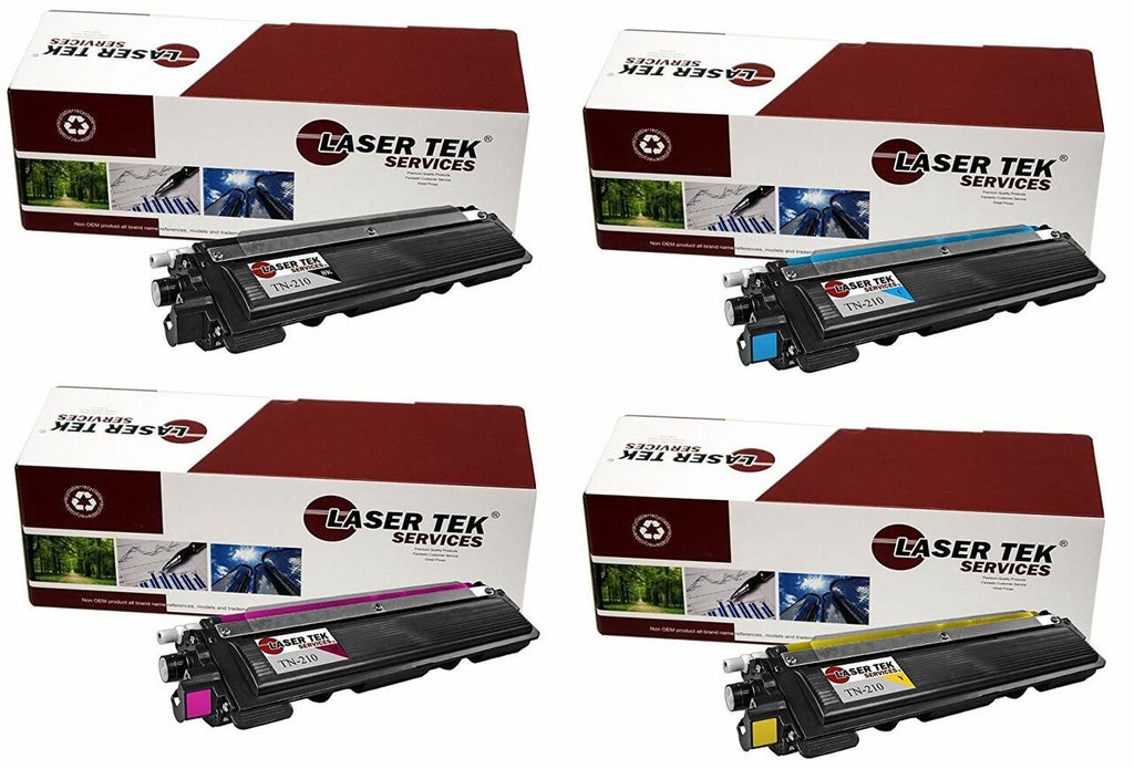 TN-210 TN210BK TN210C TN210M TN210Y TONER CARTRID 4 Pack - Laser Tek Services